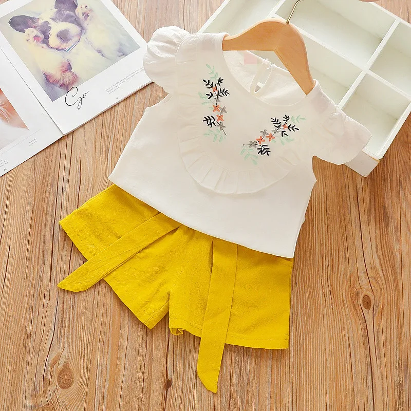 Children's clothing for girls summer baby clothes Suit for girls kids clothes sleeveless + shorts 2 pieces Clothing sets
Children's clothing for girls summer baby clothes Suit for girls kids clothes sleeveless + shorts 2 pieces Clothing sets