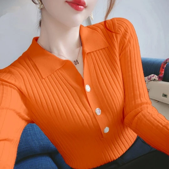 Orange Women Girl Office Lady Pullover Woman Lady Knit Sweaters Low Neck Tops Tight Women's Sweater Top Coat Cloth Suéter
Orange Women Girl Office Lady Pullover Woman Lady Knit Sweaters Low Neck Tops Tight Women's Sweater Top Coat Cloth Suéter