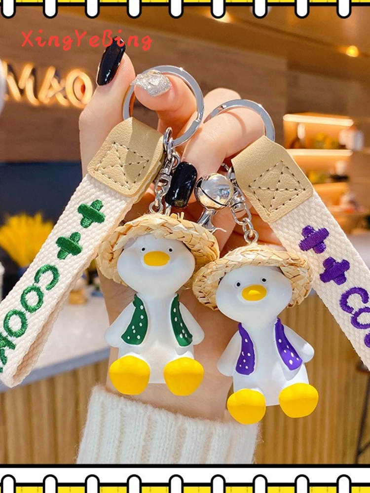 Cartoon Resin Straw Hat Happy Duck Keychain Female Cute Fashion Exquisite Couple Keychain Bag Pendant Gift
Cartoon Resin Straw Hat Happy Duck Keychain Female Cute Fashion Exquisite Couple Keychain Bag Pendant Gift