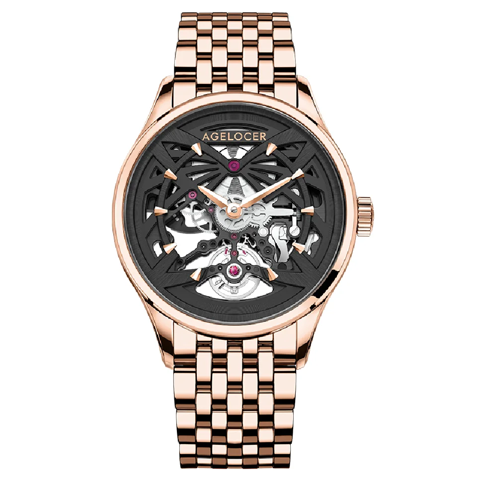 AGELOCER Mechanical Watches Men Sapphire Skeleton Diamond Gold Watch Waterproof 41mm Watches For Men Reloj Hombre
AGELOCER Mechanical Watches Men Sapphire Skeleton Diamond Gold Watch Waterproof 41mm Watches For Men Reloj Hombre