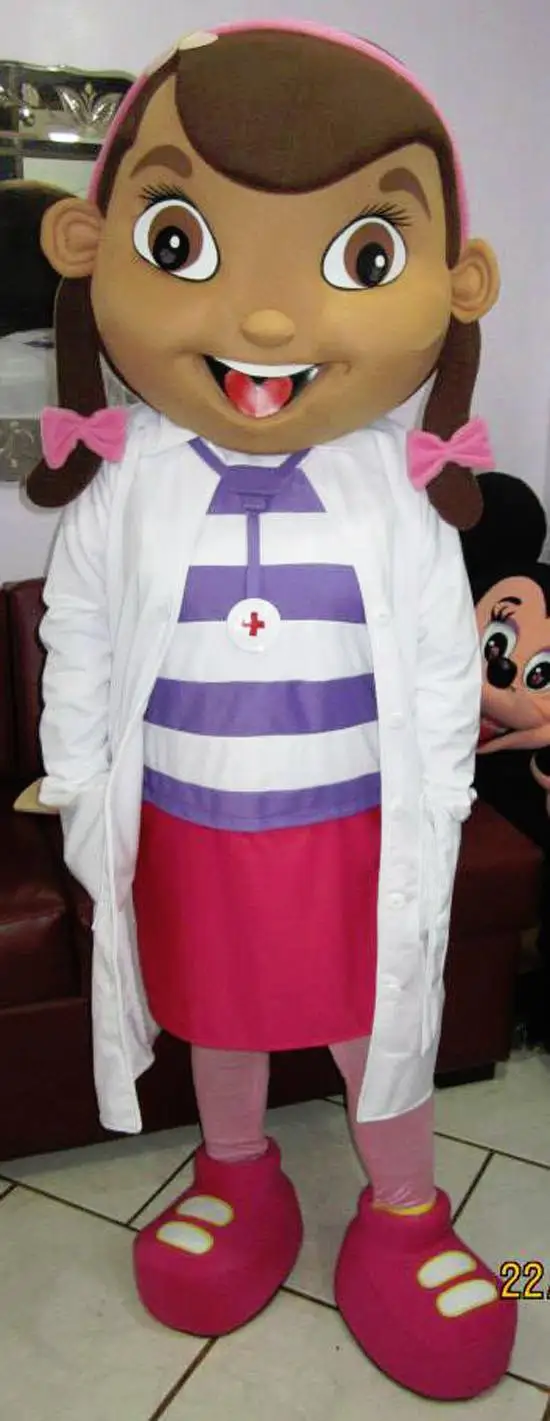 

New Adult Hot Sale Foam Cute Doc McStuffins Girl Cartoon Mascot Costume Plush Christmas Fancy Dress Halloween Mascot Costume