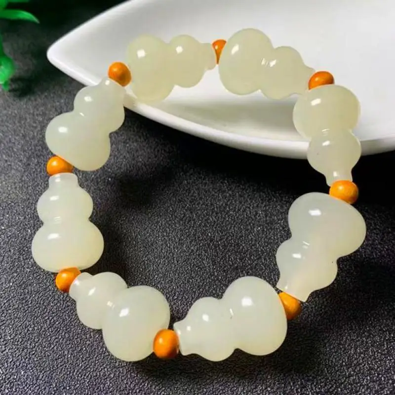 Natural Ice Jade Bracelet Men Women Healing Bangle Real Afghanistan Cat's Eye Jades Stone Gourd Beads Elastic Beaded Bracelets
Natural Ice Jade Bracelet Men Women Healing Bangle Real Afghanistan Cat's Eye Jades Stone Gourd Beads Elastic Beaded Bracelets