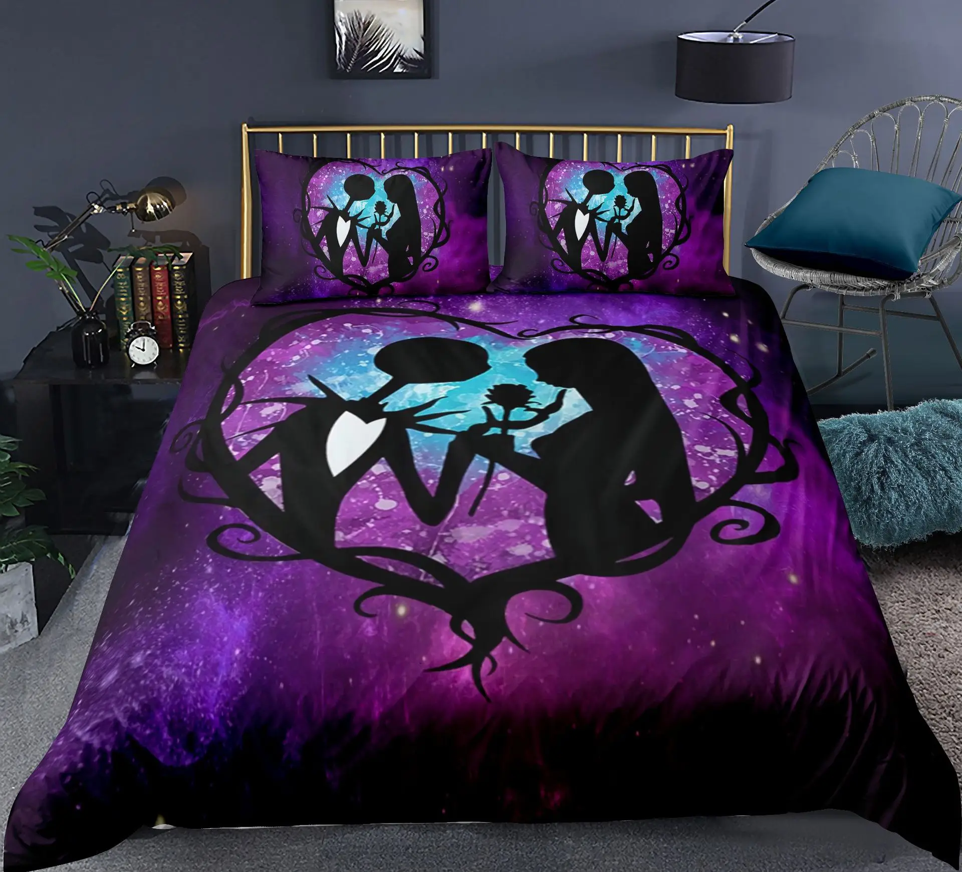 Nightmare Before Christmas Rose Bedding Set For Bedroom Soft Bedspreads Comefortable Duvet Cover Quilt Cover And Pillowcase
Nightmare Before Christmas Rose Bedding Set For Bedroom Soft Bedspreads Comefortable Duvet Cover Quilt Cover And Pillowcase
