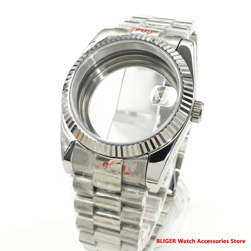 Bliger 36mm Silver Stainless Steel Case Sapphire Glass Oyster Bracelet Fits NH34NH35NH36 MingZhu2813Miyota8215 PT5000Movement
Bliger 36mm Silver Stainless Steel Case Sapphire Glass Oyster Bracelet Fits NH34NH35NH36 MingZhu2813Miyota8215 PT5000Movement