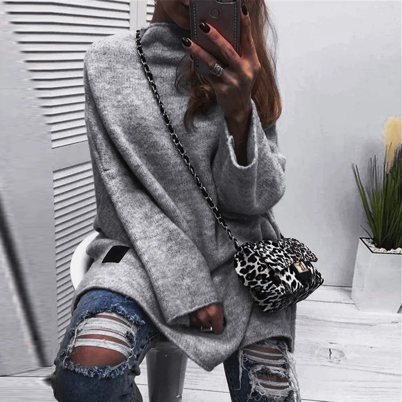 Autumn Winter Solid Tops Sweater Women Stand Collar Slim Knitted Pullover Fashion Female Long Sleeve Knitting Jumper Streetwear
Autumn Winter Solid Tops Sweater Women Stand Collar Slim Knitted Pullover Fashion Female Long Sleeve Knitting Jumper Streetwear