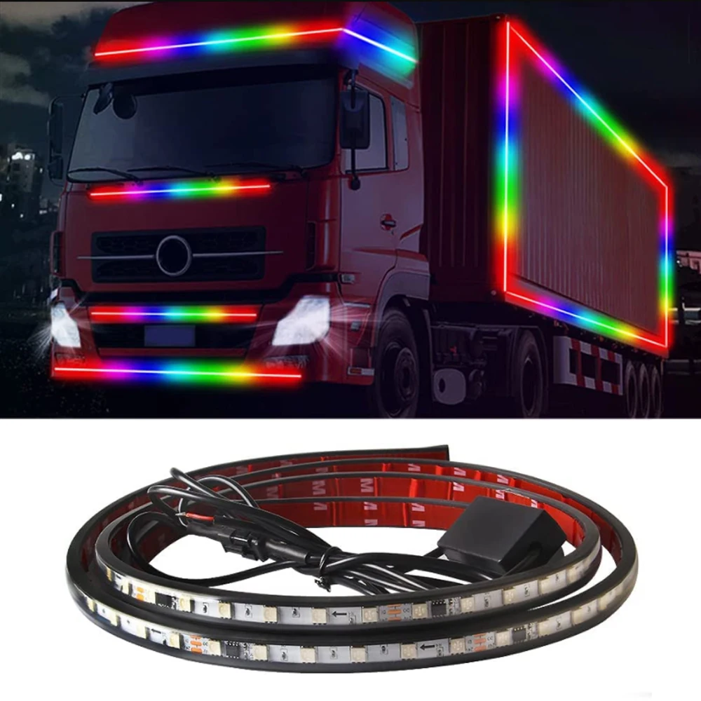Светодиодные фары для грузовиков светодиодные ленты, 24 В, гибкие RGB-лампы для торможения, дальнего света
Светодиодные фары для грузовиков светодиодные ленты, 24 В, гибкие RGB-лампы для торможения, дальнего света