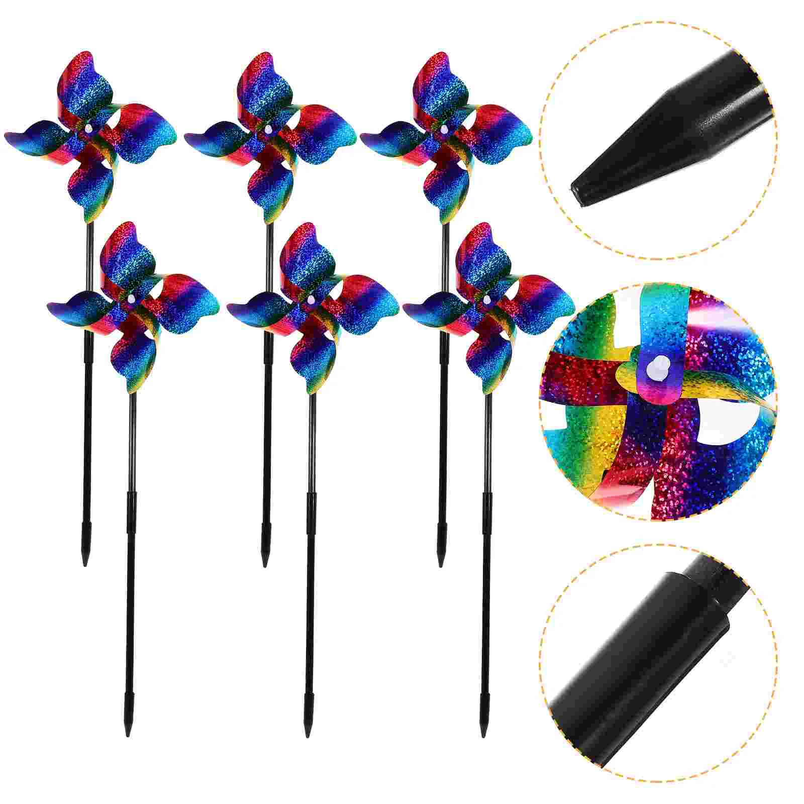 6pcs Bird Deterrent Wind Spinners Lawn Ornaments Wind Spinners Garden Pinwheels
6pcs Bird Deterrent Wind Spinners Lawn Ornaments Wind Spinners Garden Pinwheels