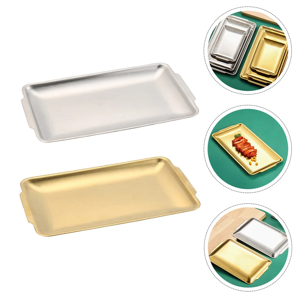 2pcs Trays Metal Butler Tray Storage Tray Entryway Key Tray Serving Tray Pasta Plate Salad Plate
2pcs Trays Metal Butler Tray Storage Tray Entryway Key Tray Serving Tray Pasta Plate Salad Plate
