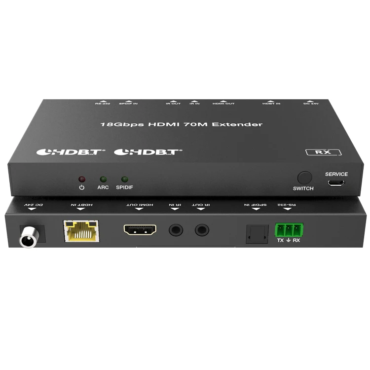 18Gbps HDMI Extender over ethernet upto 70m support ARC EDID for home theatre system 
18Gbps HDMI Extender over ethernet upto 70m support ARC EDID for home theatre system