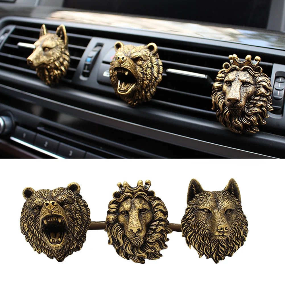 Car Air Freshener Vent Clips 3 Pack Resin Animal Heads Car Accessories Auto Air Conditioner Vent Clips Decor for Car Office
Car Air Freshener Vent Clips 3 Pack Resin Animal Heads Car Accessories Auto Air Conditioner Vent Clips Decor for Car Office