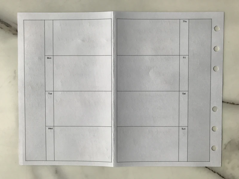 gillio Wonderful A6 Weekly plan loose leaf Folding inner core Handbook inner page Planner Refill Diary Journal Filler Paper
gillio Wonderful A6 Weekly plan loose leaf Folding inner core Handbook inner page Planner Refill Diary Journal Filler Paper