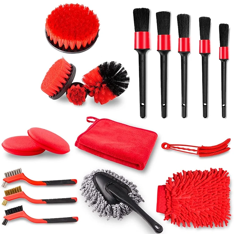 Car Cleaning Kit With Car Detailing Brushes, Auto Detailing Drill Brush Set,Car Wash Kit For Cleaning Interior,Exterior
Car Cleaning Kit With Car Detailing Brushes, Auto Detailing Drill Brush Set,Car Wash Kit For Cleaning Interior,Exterior