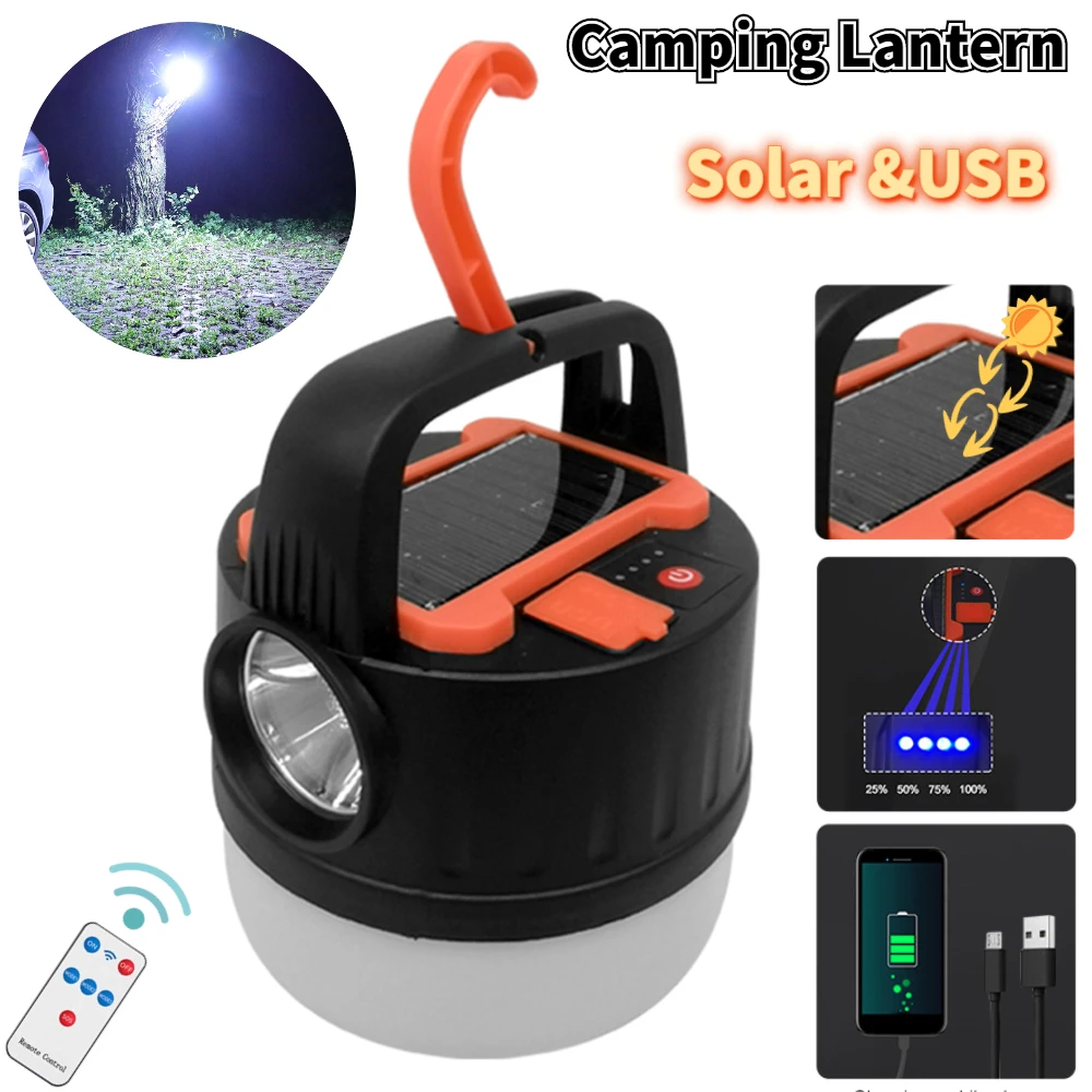 Solar Camping Light USB Rechargeable Bulb Lamp Portable Lantern Tent Lamp Emergency Lights for Outdoor Camping Power Bank
Solar Camping Light USB Rechargeable Bulb Lamp Portable Lantern Tent Lamp Emergency Lights for Outdoor Camping Power Bank
