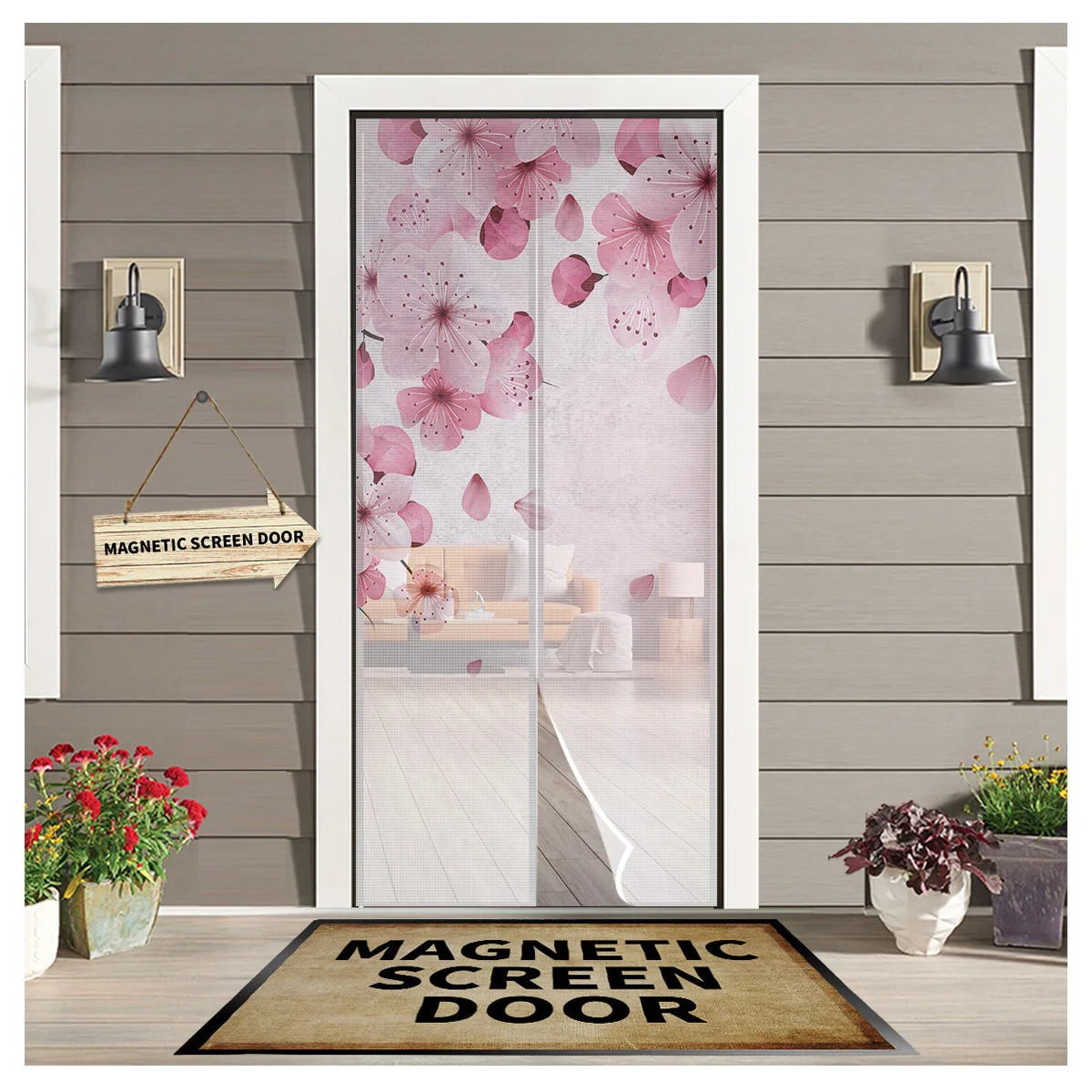 Spring Cherry Blossom Petal Pink Door Curtain Mosquito-proof Kitchen Magnetic Hanging Curtains Window Screen Gauze Door Curtain
Spring Cherry Blossom Petal Pink Door Curtain Mosquito-proof Kitchen Magnetic Hanging Curtains Window Screen Gauze Door Curtain