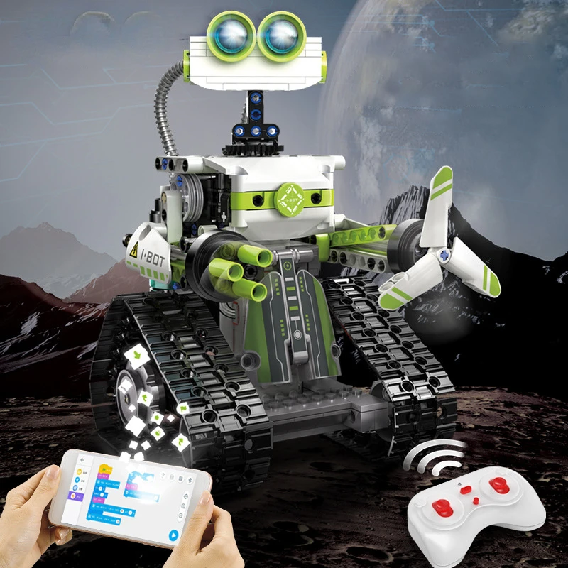 434Pcs City STEM Remote Control Robots Building Blocks LED Light APP Programming RC Robot Car Bricks Toys for Kids
434Pcs City STEM Remote Control Robots Building Blocks LED Light APP Programming RC Robot Car Bricks Toys for Kids