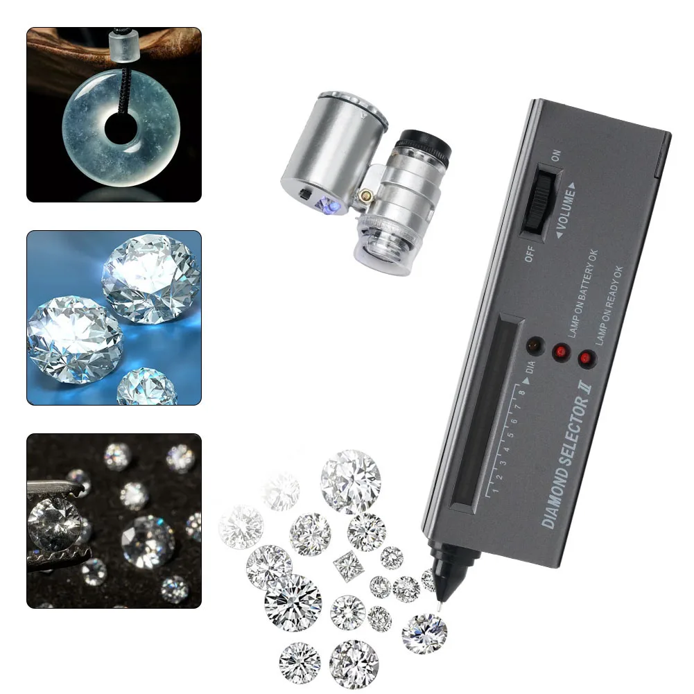 Diamond Tester Pen Professional Diamond Detector with LED Magnifying, Diamond Test Pen for Novice and Expert
Diamond Tester Pen Professional Diamond Detector with LED Magnifying, Diamond Test Pen for Novice and Expert