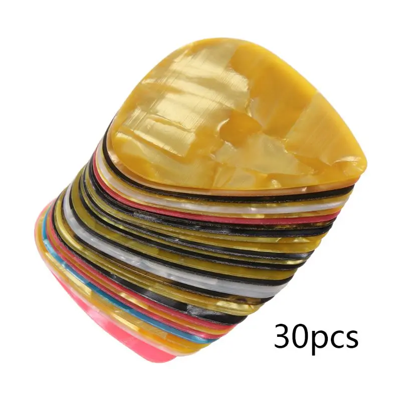 

Guitar Picks Plectrums Premium Assorted Celluloid Picks for Guitar Bass Various Color Phone Pry Opening Tool 30 Pieces