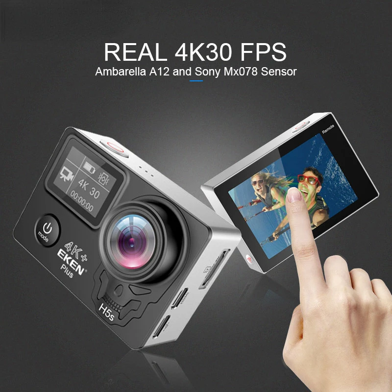 H5S Plus Action Camera HD 4K 30FPS with Ambarella A12 chip inside 30m waterproof 2.0' touch Screen EIS go sport camera pro
H5S Plus Action Camera HD 4K 30FPS with Ambarella A12 chip inside 30m waterproof 2.0' touch Screen EIS go sport camera pro