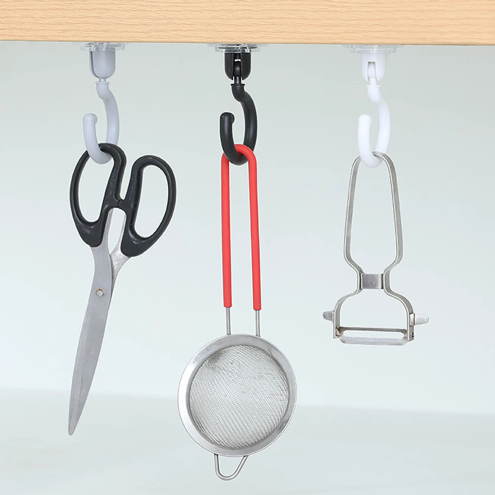 5pcs ABS Hooks 360° Rotation Strong Sticky For Kitchen/bathroom Wall Ceiling Wardrobe Cabinet Hanging Spoon Shower Cap Clothes
5pcs ABS Hooks 360° Rotation Strong Sticky For Kitchen/bathroom Wall Ceiling Wardrobe Cabinet Hanging Spoon Shower Cap Clothes