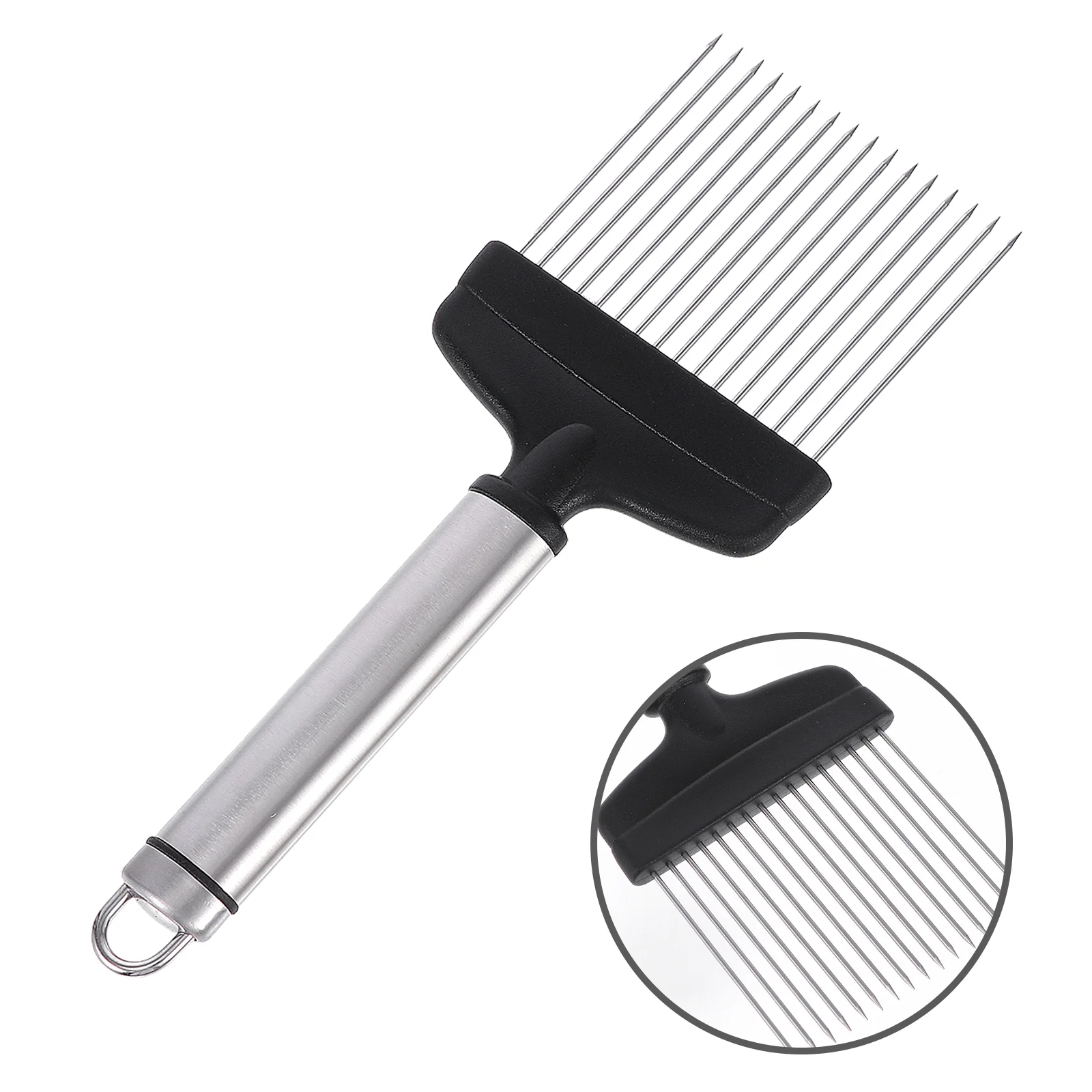 Slicer Onion Stainless Steel Meat Kitchen Potato Tool Needle Holder Tenderizer Supplies Handheld Fruit Kitchen accessories
Slicer Onion Stainless Steel Meat Kitchen Potato Tool Needle Holder Tenderizer Supplies Handheld Fruit Kitchen accessories