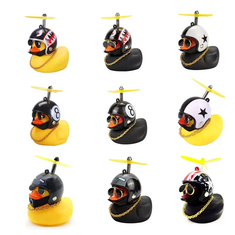 Rubber Duck Toy Car Ornaments Yellow Duck Car Dashboard Decorations Cool Glasses Duck with Propeller Helmet
Rubber Duck Toy Car Ornaments Yellow Duck Car Dashboard Decorations Cool Glasses Duck with Propeller Helmet