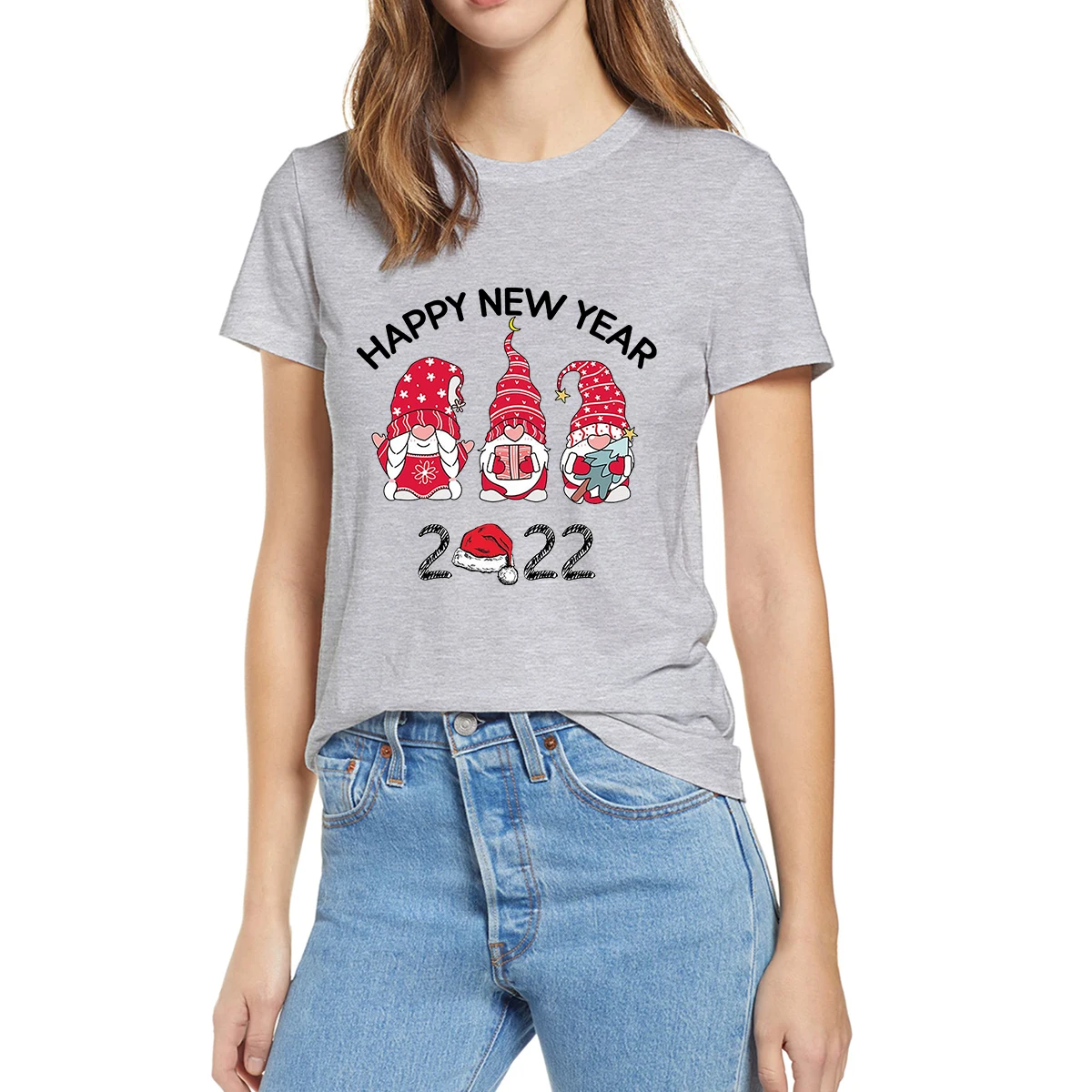 100% Cotton Happy New Year 2022 Merry Christmas Gnomes Gift Summer Women Casual Novelty Oversized T-Shirt Unisex Loose Tops Tee
100% Cotton Happy New Year 2022 Merry Christmas Gnomes Gift Summer Women Casual Novelty Oversized T-Shirt Unisex Loose Tops Tee