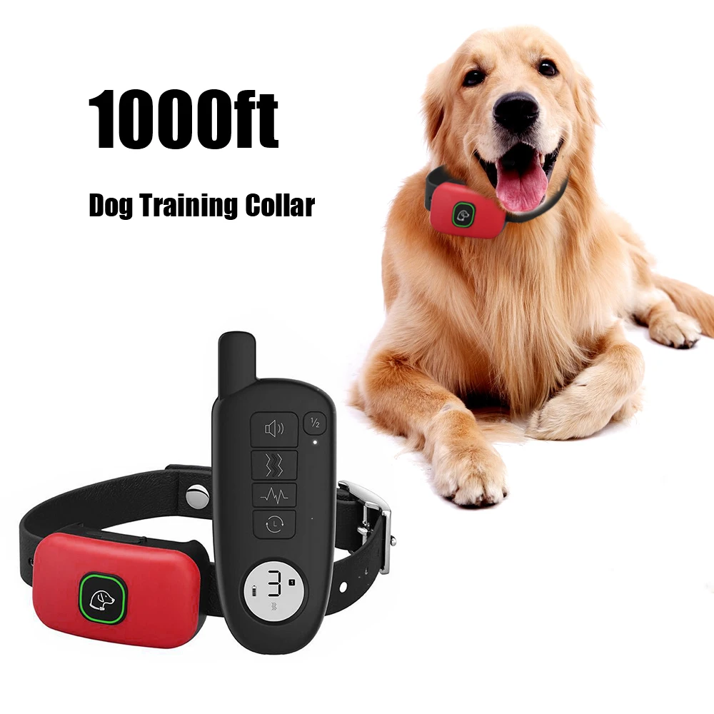 LCD Display Trainer Rechargeable Dog Shock Collar Waterproof Extra Wide Remote Range Electric Collar Dog Trainer 1000ft
LCD Display Trainer Rechargeable Dog Shock Collar Waterproof Extra Wide Remote Range Electric Collar Dog Trainer 1000ft