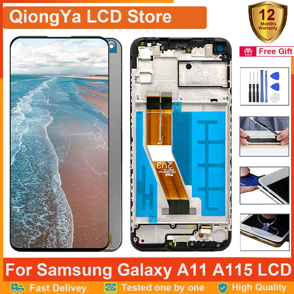 

6,4 "оригинальный a115 дисплей для Samsung Galaxy A11 lcd A115 SM-A115F A115M A115F/DS с рамкой ЖК сенсорный экран дигитайзер в сборе