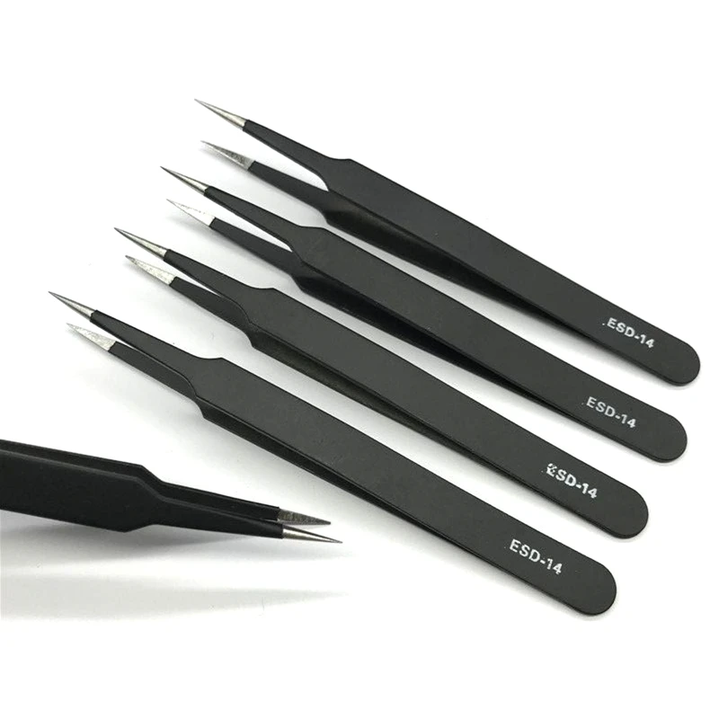 1 Set of 10 Pieces Stainless Steel ESD Tweezers Anti-static Tweezers for Electronics Repair Craft Jewelry R9UF
1 Set of 10 Pieces Stainless Steel ESD Tweezers Anti-static Tweezers for Electronics Repair Craft Jewelry R9UF