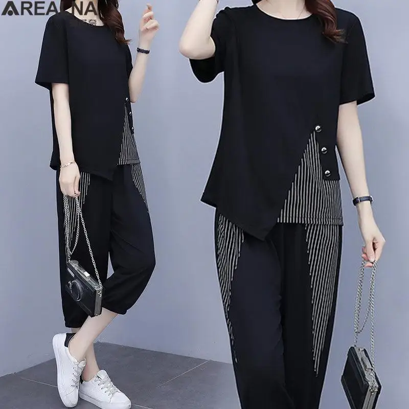 Oversized Women Summer 2 piece outfit Clothing Set Fashion striped patchwork blouse + harem pants tracksuit two piece set women
Oversized Women Summer 2 piece outfit Clothing Set Fashion striped patchwork blouse + harem pants tracksuit two piece set women