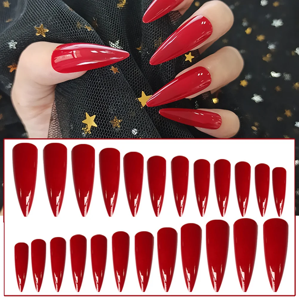 Женские глянцевые накладные ногти, 24 шт., длинные остроконечные искусственные ногти в стиле милых, искусственные ногти, чистые красные иску...
Женские глянцевые накладные ногти, 24 шт., длинные остроконечные искусственные ногти в стиле милых, искусственные ногти, чистые красные иску...