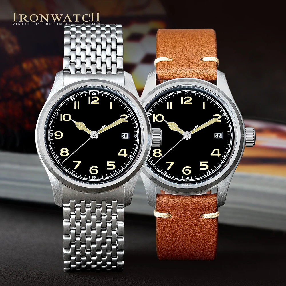 Ironwatch Retro Men's Watch 37mm Sandwich Dial Military Minimalist Style Mesh Bracelet Lume Manual Hand Mechanical Diver Watch
Ironwatch Retro Men's Watch 37mm Sandwich Dial Military Minimalist Style Mesh Bracelet Lume Manual Hand Mechanical Diver Watch