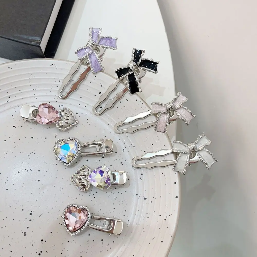 Hair Clips Sweet Bow Heart Rhinestone Hairpins Crystal Zircon Duckbill Clips Women Barrettes Headwear Girls Headdress Gifts
Hair Clips Sweet Bow Heart Rhinestone Hairpins Crystal Zircon Duckbill Clips Women Barrettes Headwear Girls Headdress Gifts