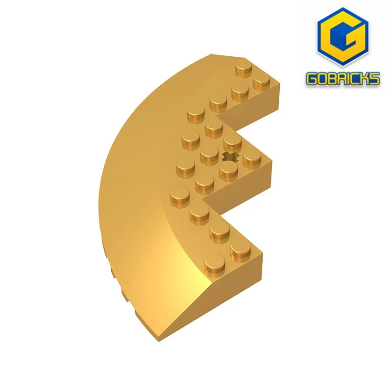 Gobricks GDS-1223 Brick, Round Corner 10 x 10 with Slope 33 Edge, Axle Hole, Facet Cutout compatible with lego 58846
Gobricks GDS-1223 Brick, Round Corner 10 x 10 with Slope 33 Edge, Axle Hole, Facet Cutout compatible with lego 58846