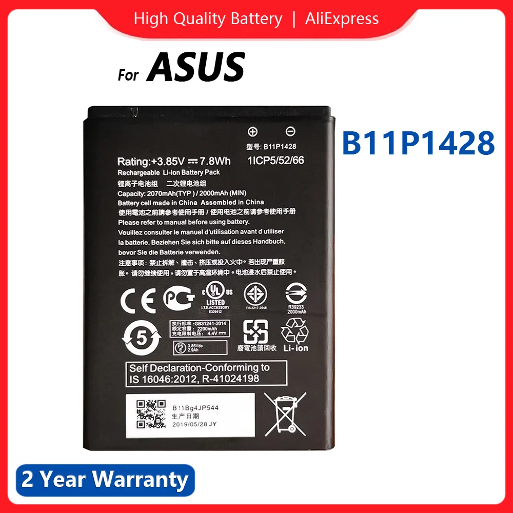 

NEW High Quality 2000mAh B11P1428 Replacement Battery for Asus ZenFone ZB450KL B11P1428 1ICP5/52/66 Smartphone Batteria