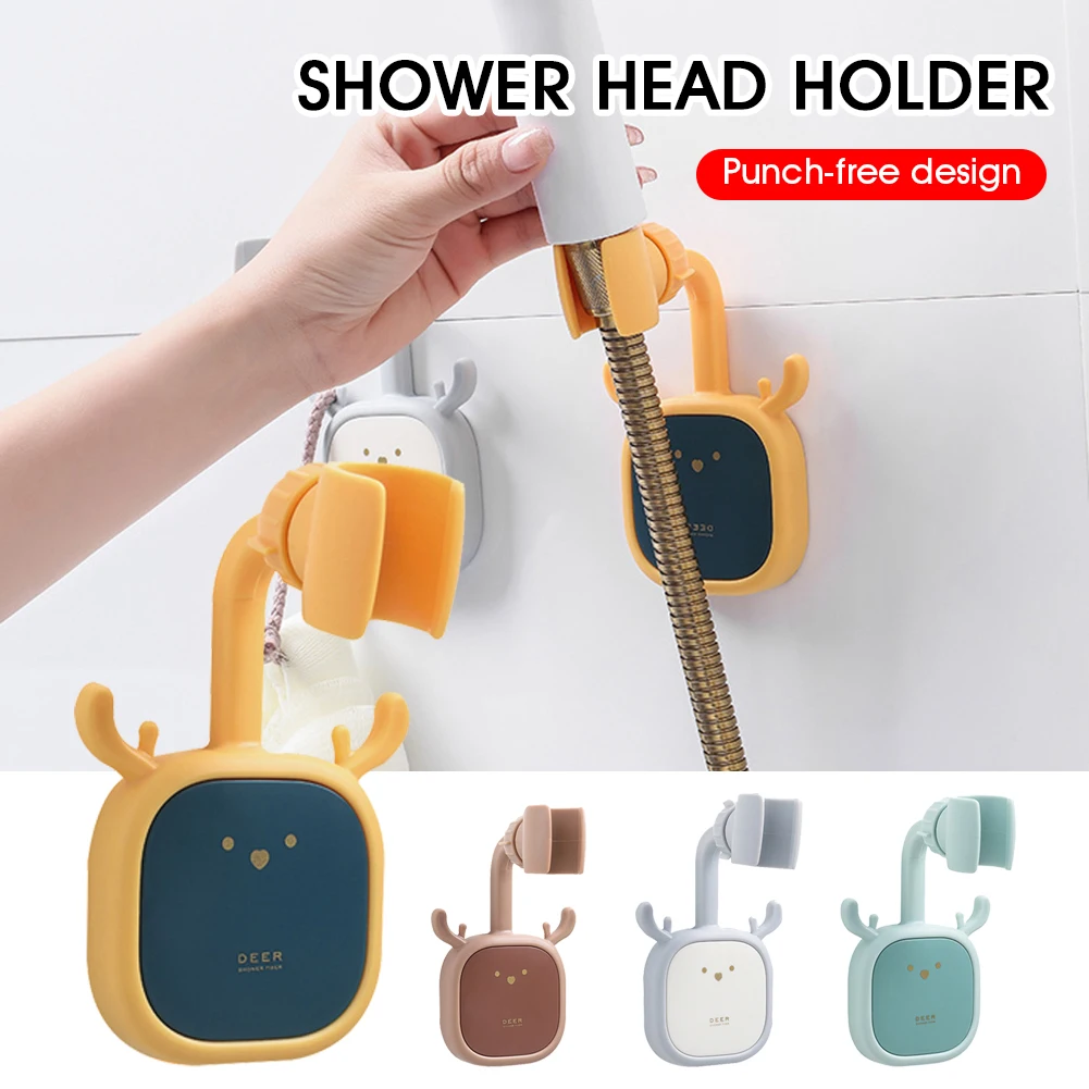 Shower Head Holder Cute Adjustable Self-Adhesive Nail Free Shower Storage Bracket Wall Mount Holder For Bathroom Accessories
Shower Head Holder Cute Adjustable Self-Adhesive Nail Free Shower Storage Bracket Wall Mount Holder For Bathroom Accessories
