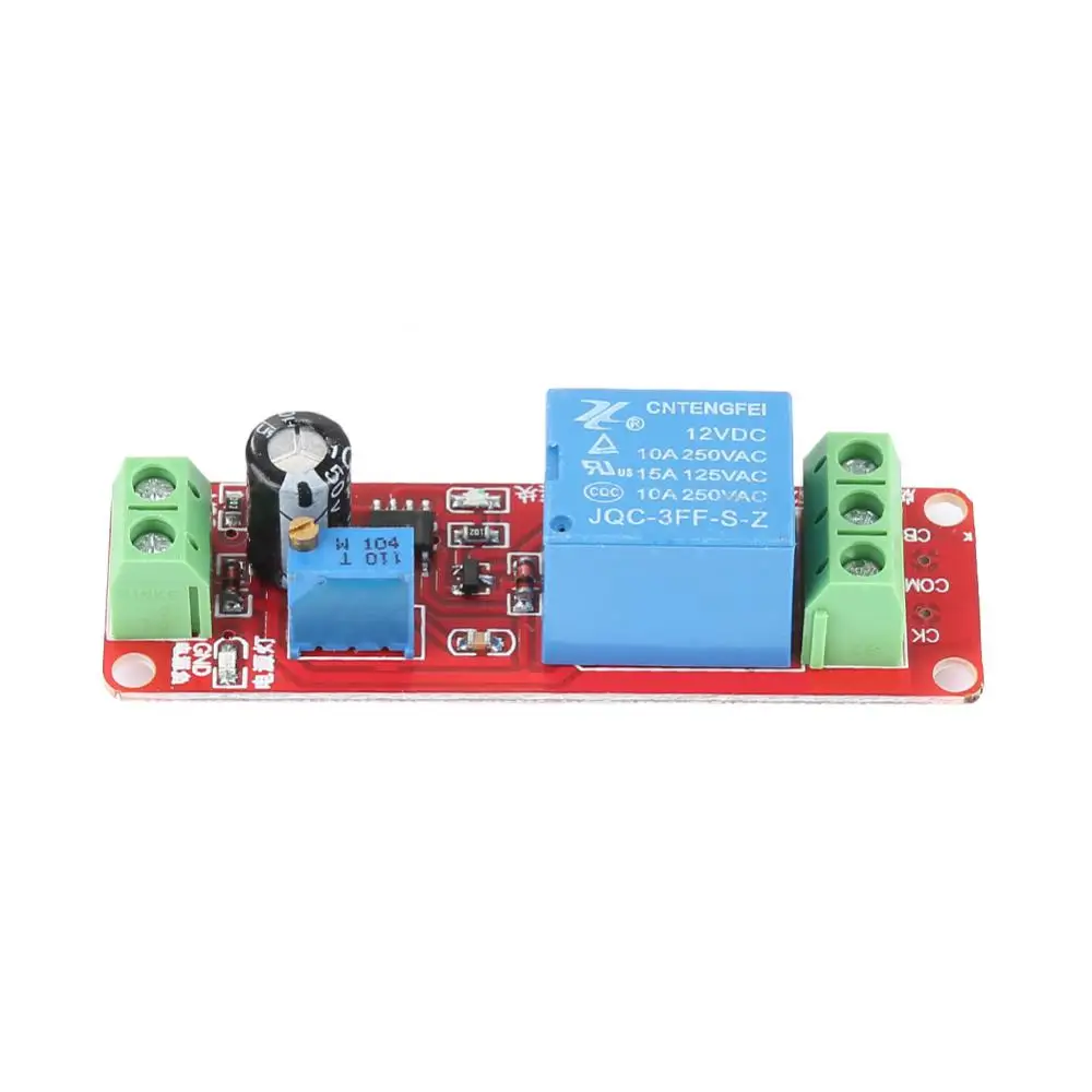 NE555 Delay Switch Module Delay Timer Relay Switch Chip DC 12V Timer Relay Switch Module Adjustable 0-10 Second Oscillator Board
NE555 Delay Switch Module Delay Timer Relay Switch Chip DC 12V Timer Relay Switch Module Adjustable 0-10 Second Oscillator Board