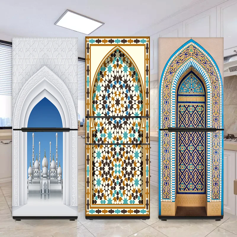 Muslim Style Front Side of Refrigerator Sticker Peel & Stick Waterproof Door Freezer Cupboard Decoration Islam Art Wall Decals 
Muslim Style Front Side of Refrigerator Sticker Peel & Stick Waterproof Door Freezer Cupboard Decoration Islam Art Wall Decals