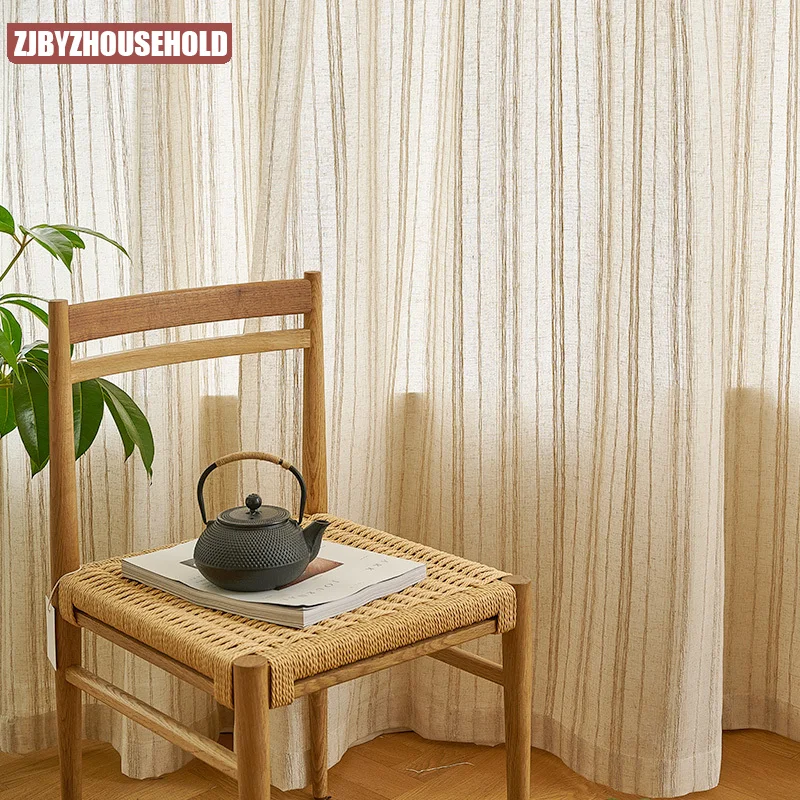 Japanese-style Curtains for Living room bedroom light-transmitting linen sand retro famous striped cotton linen tea room rhj
Japanese-style Curtains for Living room bedroom light-transmitting linen sand retro famous striped cotton linen tea room rhj