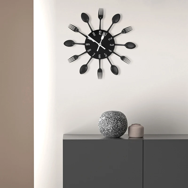 Home Decorations Noiseless Stainless Steel Cutlery Clocks Knife And Fork Spoon Wall Clock Kitchen Restaurant Home Decor
Home Decorations Noiseless Stainless Steel Cutlery Clocks Knife And Fork Spoon Wall Clock Kitchen Restaurant Home Decor