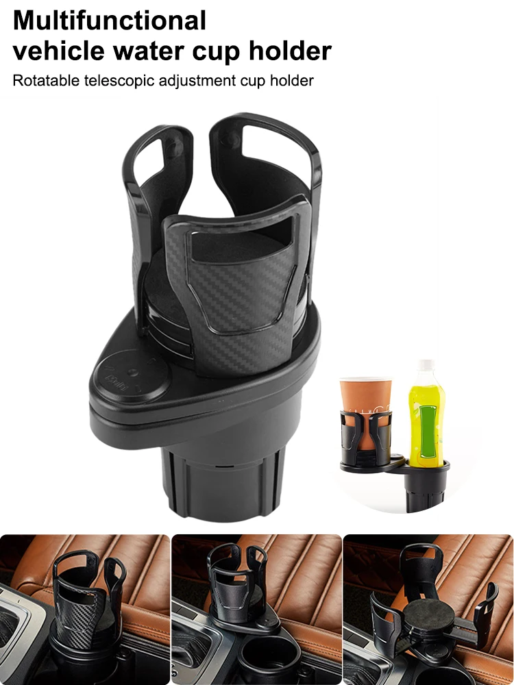 Car Cup Holder Expander Adapter Dual Cup Holder 360 Degree Rotating Adjustable and Extendable Drink Beverage Water Bottle Holder
Car Cup Holder Expander Adapter Dual Cup Holder 360 Degree Rotating Adjustable and Extendable Drink Beverage Water Bottle Holder