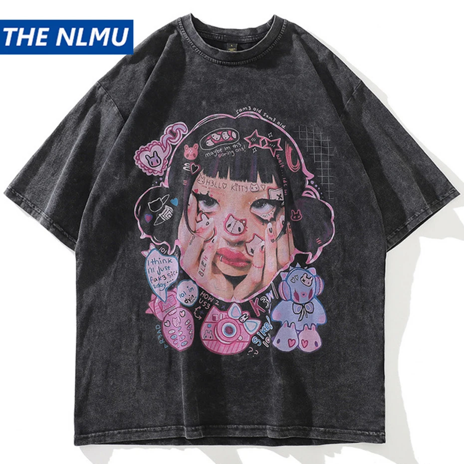 Goth Punk T Shirts Oversized Y2K Tops Lolita Girl Print Harajuku Loose T-shirts Men Streetwear Hip Hop Tshirts Black
Goth Punk T Shirts Oversized Y2K Tops Lolita Girl Print Harajuku Loose T-shirts Men Streetwear Hip Hop Tshirts Black