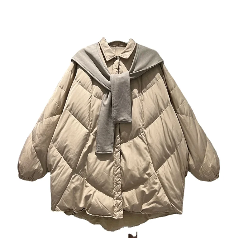 Winter New Hat Shawl Down Jacket 2022 Women's Loose Coat Long Sleeve Solid Color Warm Casual Clothes Abrigos De Mujer H185
Winter New Hat Shawl Down Jacket 2022 Women's Loose Coat Long Sleeve Solid Color Warm Casual Clothes Abrigos De Mujer H185