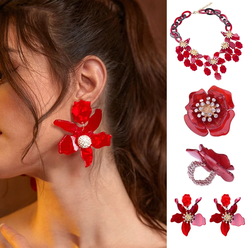 Hot Sales Fashion Big Flowers Drop Cystal Earrings For Women New Trendy Resin Acrylic Dangle Ear Jewelry Party Friendship Gifts
Hot Sales Fashion Big Flowers Drop Cystal Earrings For Women New Trendy Resin Acrylic Dangle Ear Jewelry Party Friendship Gifts