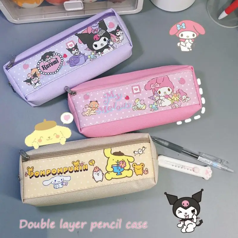 Cartoon Anime Kuromi Melody Cinnamoroll Student Double Layers Pencil Case Kawaii Pompompurin Kids Stationery Storage Bag Pen Bag
Cartoon Anime Kuromi Melody Cinnamoroll Student Double Layers Pencil Case Kawaii Pompompurin Kids Stationery Storage Bag Pen Bag