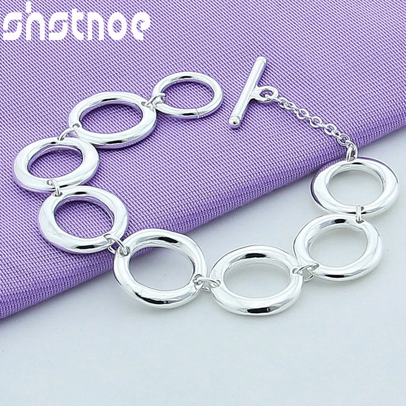 925 Sterling Silver Circle Chain Bracelet For Women Men Party Engagement Wedding Birthday Gift Fashion Charm Jewelry
925 Sterling Silver Circle Chain Bracelet For Women Men Party Engagement Wedding Birthday Gift Fashion Charm Jewelry