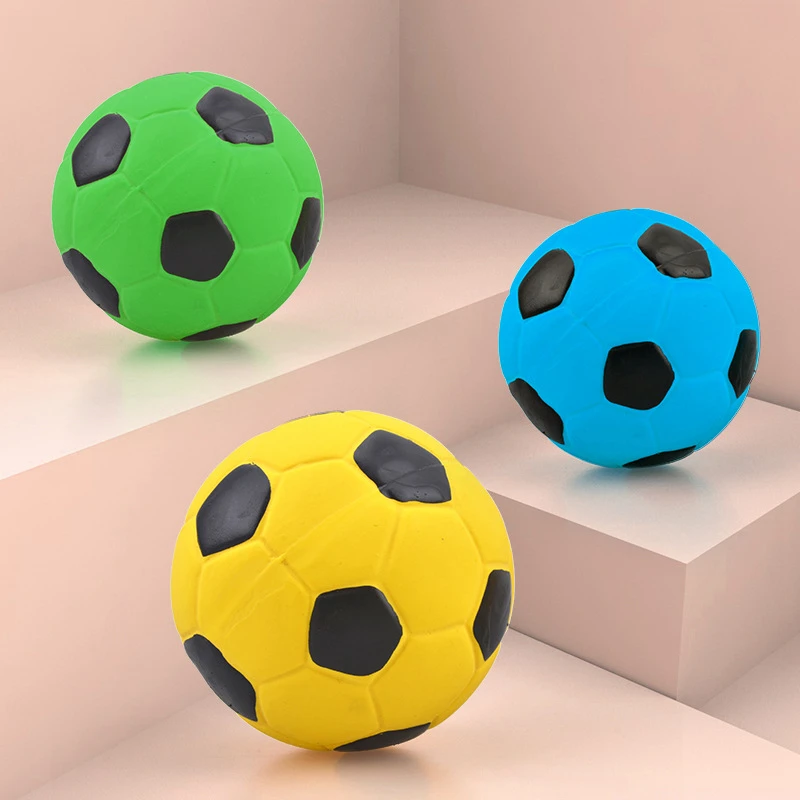 Pet Latex Toy Ball High Elastic Cotton Filled Latex Football Interactive Training For Small Dog Playing Pet Sound Chew Toy
Pet Latex Toy Ball High Elastic Cotton Filled Latex Football Interactive Training For Small Dog Playing Pet Sound Chew Toy