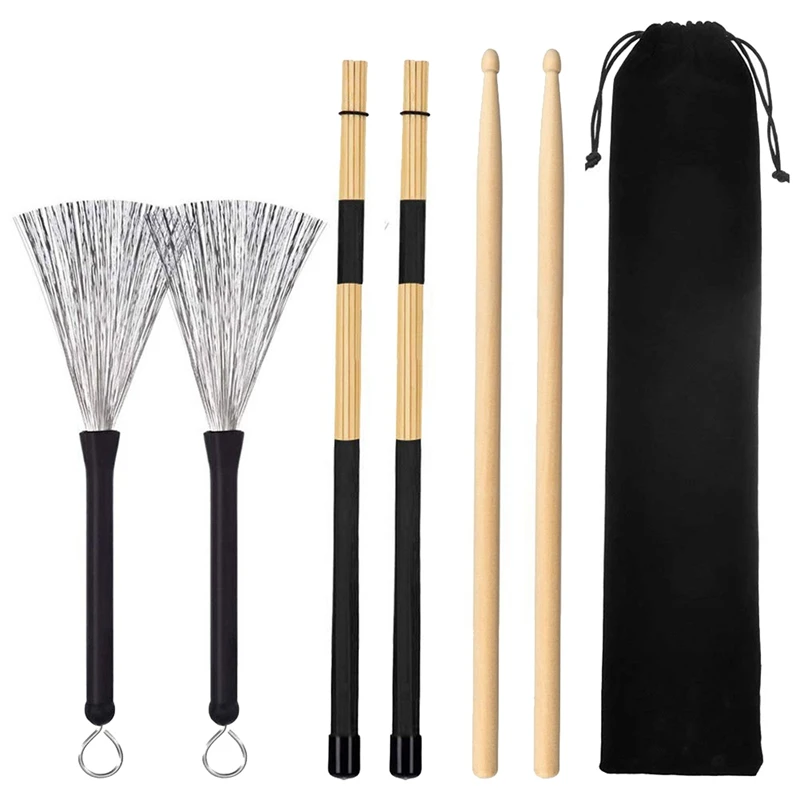 6 Pieces Jazz Drumsticks Set Drum Wire Brush Drum Brush Retractable Drum Wire Brushes Sticks For Kids,Adults,Rock Band
6 Pieces Jazz Drumsticks Set Drum Wire Brush Drum Brush Retractable Drum Wire Brushes Sticks For Kids,Adults,Rock Band