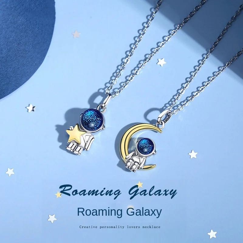 Fashion simple astronaut star moon necklaces for men and women couples clavicle chain holiday gift luxury jewelry accessories
Fashion simple astronaut star moon necklaces for men and women couples clavicle chain holiday gift luxury jewelry accessories