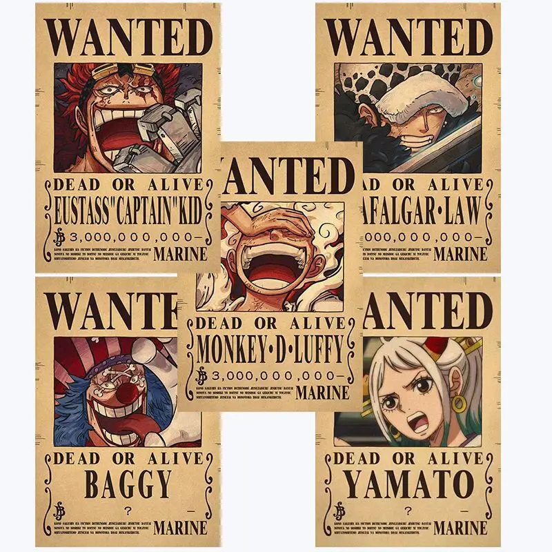 Anime One Piece Luffy 3 Billion Bounty Wanted Posters Four Emperors Kids Action Figures Vintage Wall Decoration Poster New 2022
Anime One Piece Luffy 3 Billion Bounty Wanted Posters Four Emperors Kids Action Figures Vintage Wall Decoration Poster New 2022